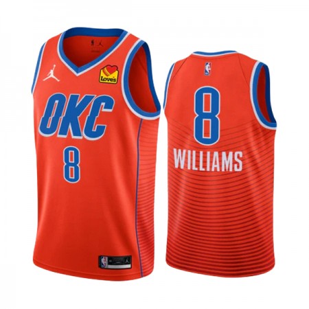 Män Oklahoma City Thunder Tröja Jalen Williams 8 Jordan 2022-23 Statement Edition Orange Swingman
